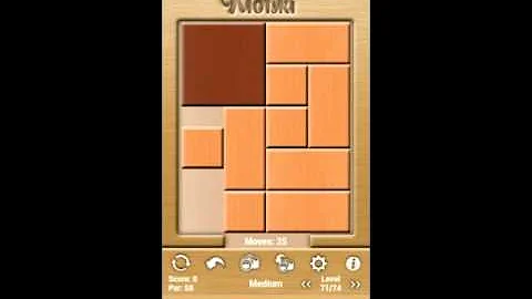 Klotski Medium Level 71 of 74 par solution