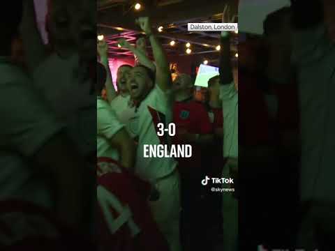 England fans celebrate trio of goals against senegal