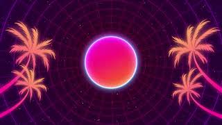 Retrowave Moon Background Video, Motion Background Loop | Free Stock Footage