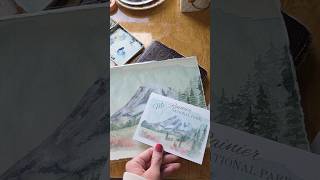 This painting holds so many memories.🤍 #mountrainier #pacificnorthwest #watercolorart #artjournal