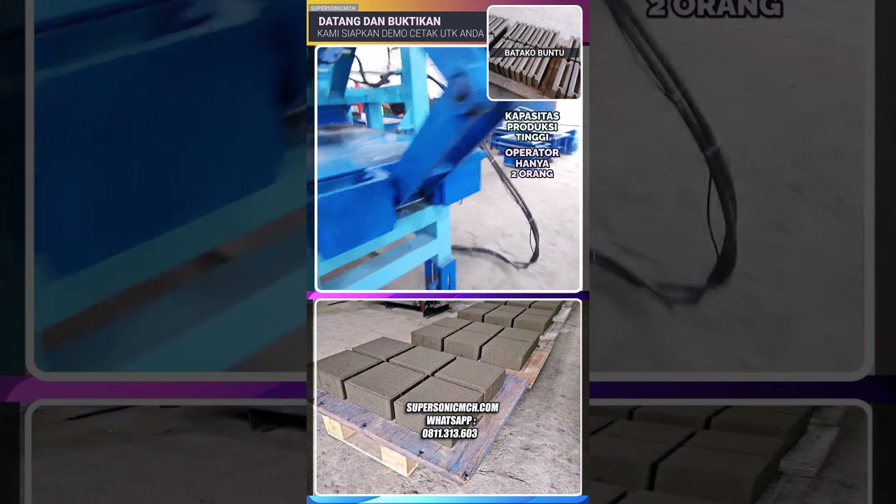 MESIN PAVING,MESIN BATAKO,MESIN KANSTIN.SEMI AUTOMATIC SSBM26.SUPERSONICMCH.COM. WA : +62.811313603.