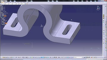 catia v5 tutorial beginner 9 sketch pad hole mirror spherical surface generation