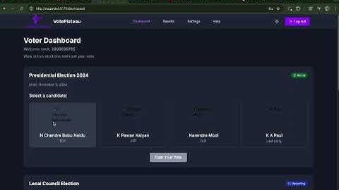 Online Voting system -Full Stack Project
