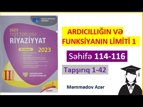 Ardıcıllığın limiti.Riyaziyyat test toplusu 2023 2ci hissə