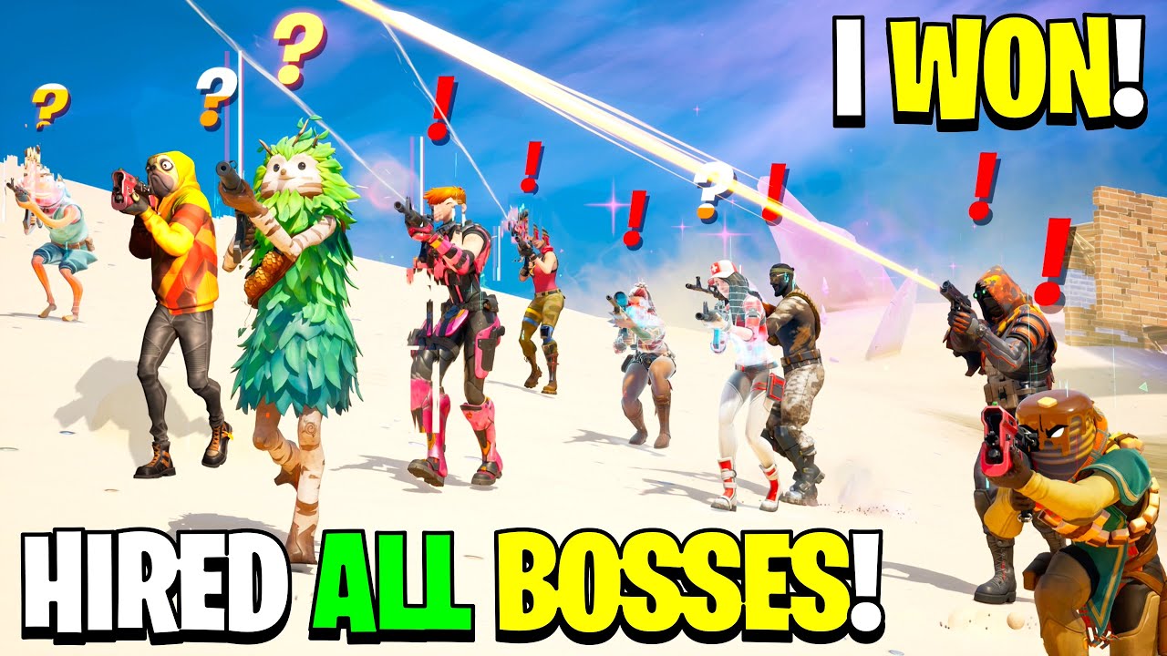 Я НАНЯЛ ВСЕХ NPC-БОССОВ FORTNITE и ПОБЕДИЛ!
