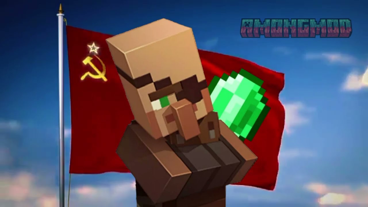 Житель из Майнкрафт поет гимн СССР