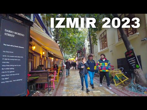 Izmir Walking Tour, Exploring Between Karataş and Konak, Jan 2023 Turkey (4K 60fps)