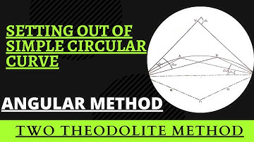 Setting out of simple circular curve! Two theodolite method! Angular method! Smart engineer