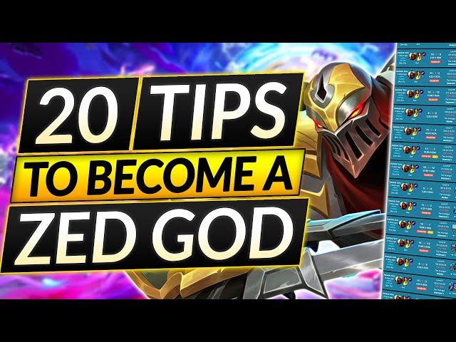 20 BEST ZED Tips to RANK UP FAST in Season 12 - PRO Combos, Mechanics, Builds - LoL Guide class=