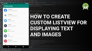 How to create a custom listview for displaying text and images