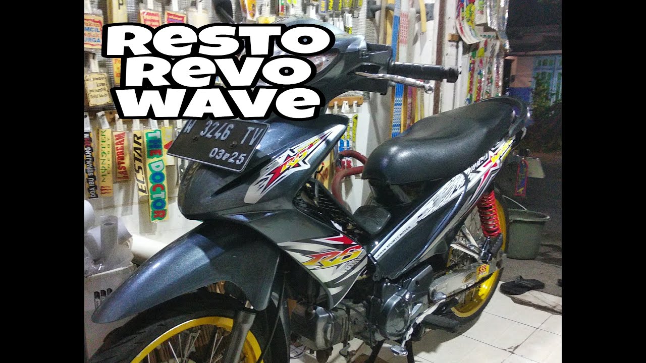Restorasi list striping custom Honda Revo wave 110 