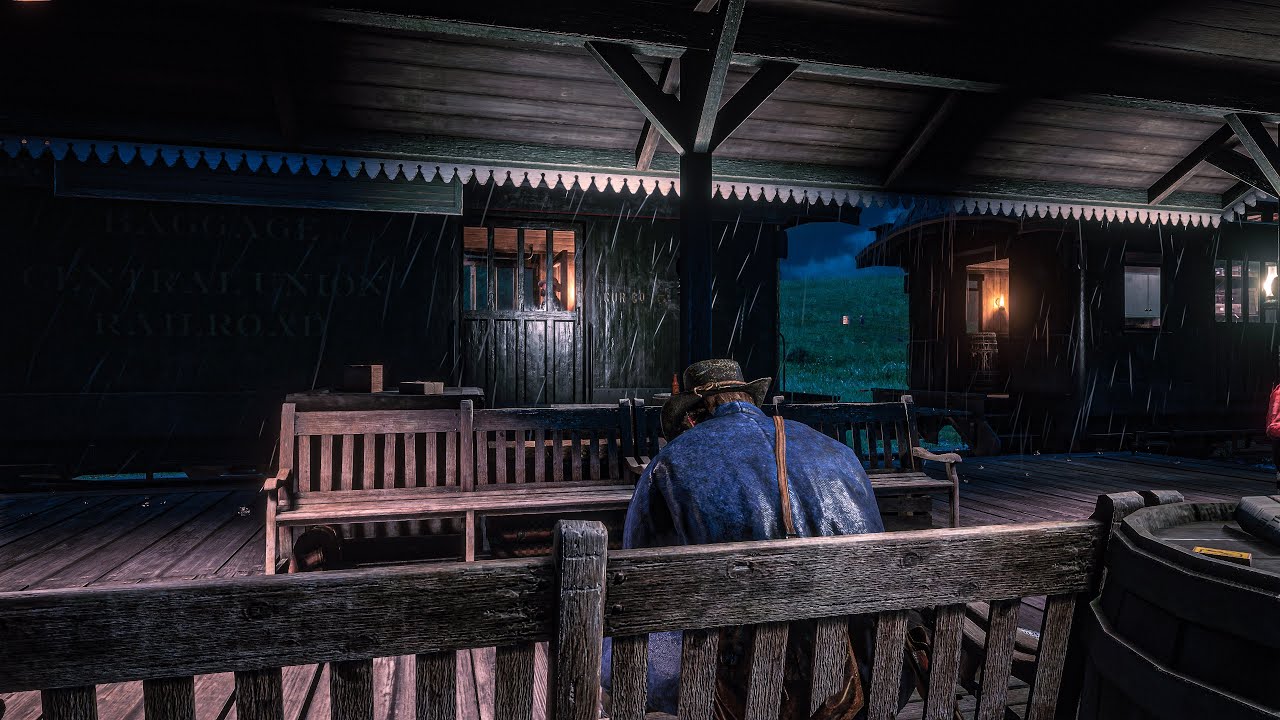 Arthur Takes Shelter at Emerald Ranch Station Amid Heavy Rain and ...