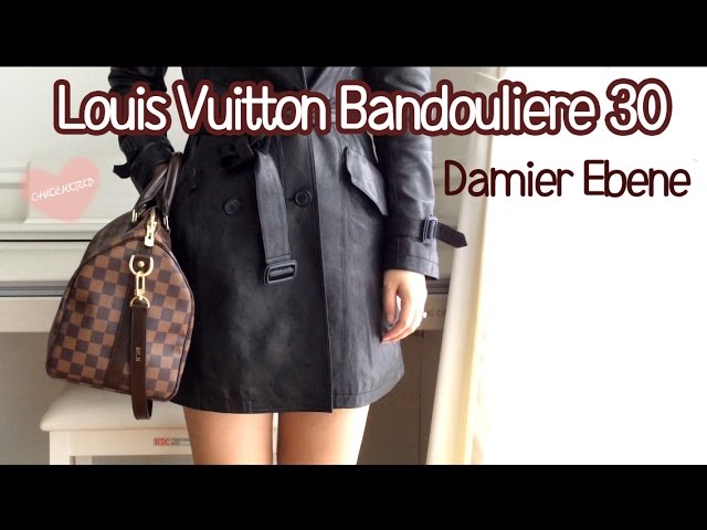 Louis Vuitton Speedy Bandouliere 30 Damier Ebene Review,Modelling