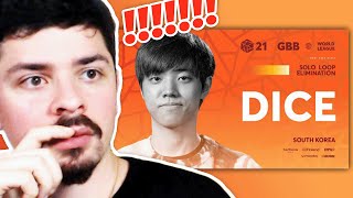 COLAPS REACTS | DICE 🇰🇷 | GBB21 | Solo Loopstation Elimination