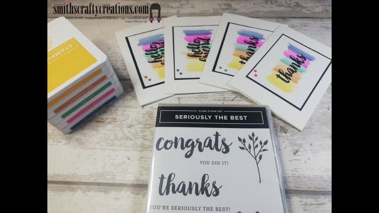 Time Lapse Video Fun Handmade Customer Thank You Cards Stampin' Up