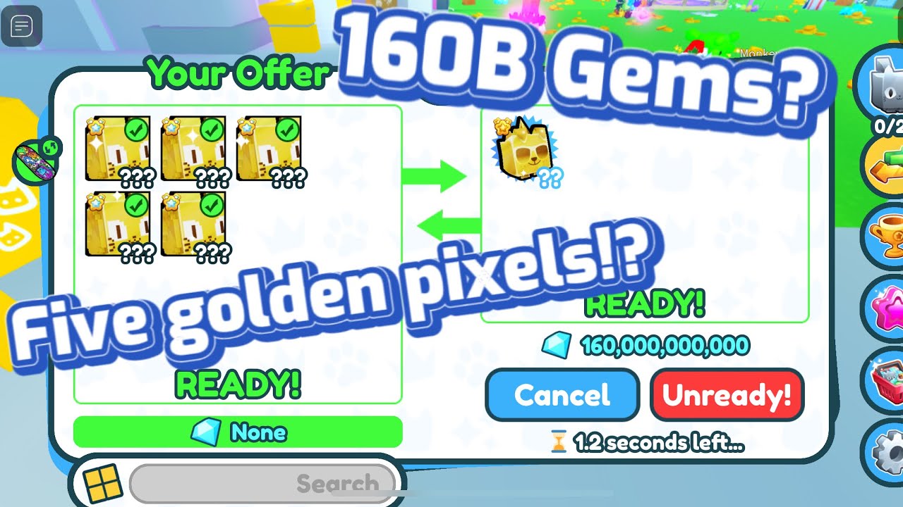 Bulk Golden huge pixel cats 160B Gems! YouTube