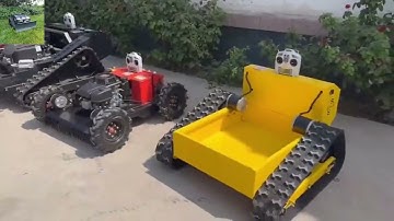 radio control rubber track weed reaper made by Vigorun, Vigorun remote controlled grass trimmer