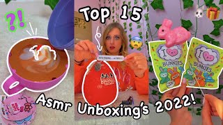 MY TOP 15 *BEST* ASMR MYSTERY UNBOXING VIDEOS OF 2022!!😱🤤🎁⁉️ *ULTIMATE RANKING!!🫢* | Rhia Official