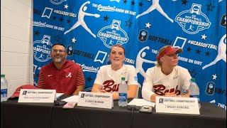 Patrick Murphy, Alabama Softball players after 1-0 Victory over USC Upstate (Tuscaloosa Regional)