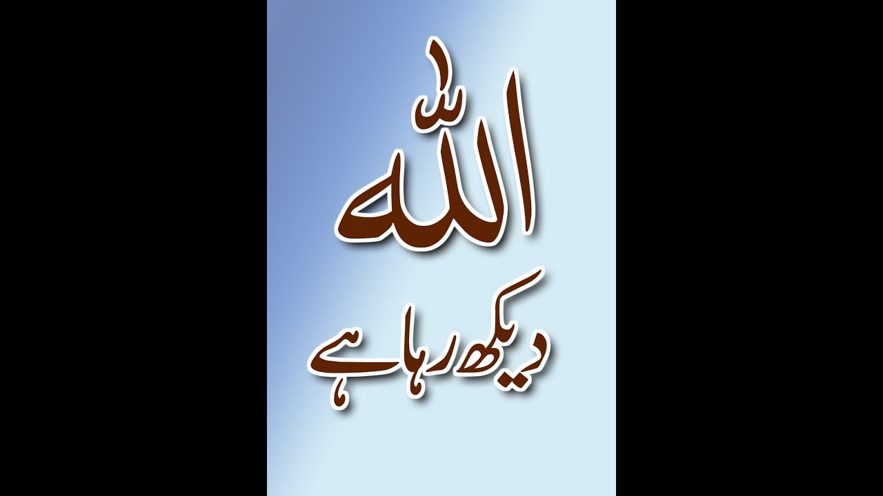 Allah dekh rha he | islamic quotes | daily status videos | islamic ...