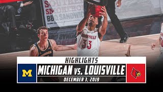 No. 4 Michigan vs. No. 1 Louisville Basketball Highlights (2019-20) | Stadium