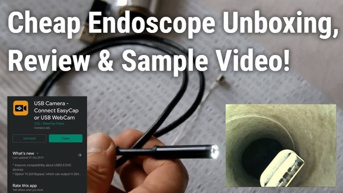 How to use USB Android phone ENDOSCOPE to get items drop down a drain 