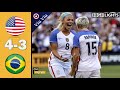 USA vs Brazil 4 - 3 All Goals & Extended Highlights | 2017 Tournament of Nations