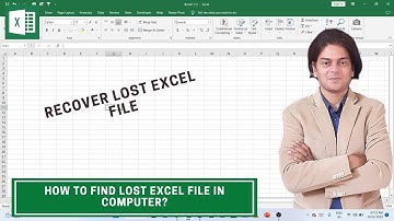 how to find lost excel file in computer? #excel