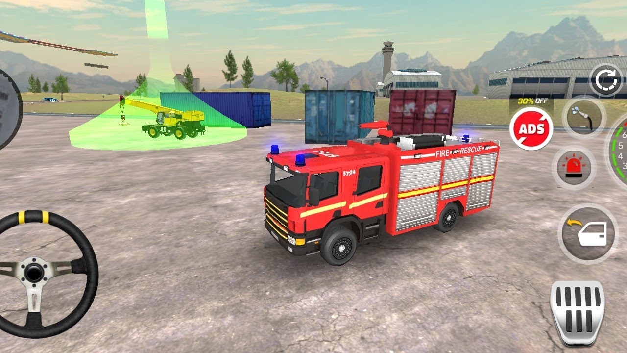 Mega truck simulator games 3d İtfaiye oyunu