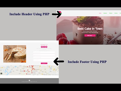 HOW TO INCLUDE HEADER AND FOOTER IN WEBSITE USING PHP | DESIGN WEBSITE USING PHP | HTML | CSS | JS