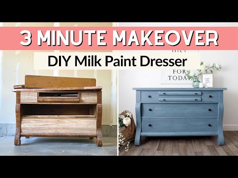 DIY Milk Paint Dresser Makeover