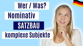 Deutsche Grammatik: Das Subjekt im Satz - B1, B2