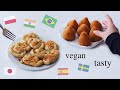 Testing Meals from different Countries! (vegan, so yummy)