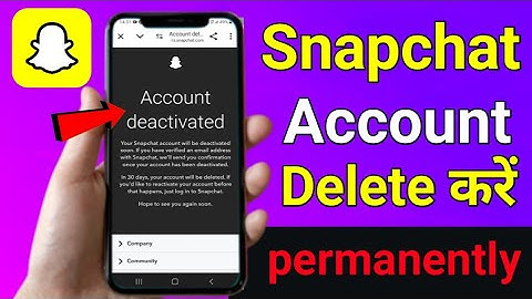 Snapchat Account Delete kaise kare Permanent | snapchat account deactivate kaise karen permanent