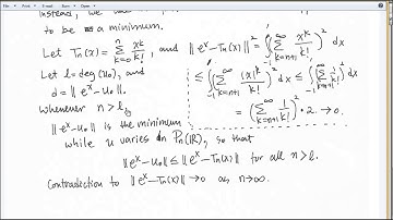 Orthogonal Projection on Infinite Dimensional Spaces