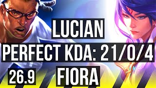 LUCIAN &amp; Nami vs FIORA &amp; Senna (ADC) | Perfect KDA: 21/0/4 | NA Challenger | 26.9