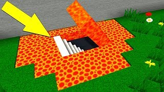 😱🔥 ¡como hacer un búnker secreto de lava en minecraft