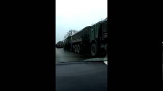 Огромная колонна российской военной техники движется к украинской границе 08.03.2014