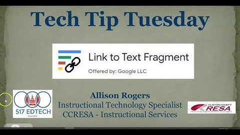 Tech Tip Tuesday - Link to Text Fragment Extension