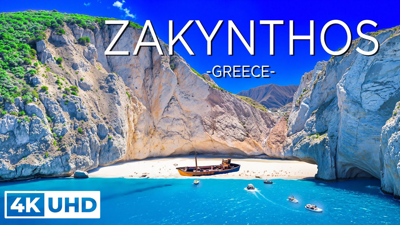 ZAKYNTHOS 4K - Turquoise Waters and Dramatic Coastal Cliffs With Beautiful Nature Videos