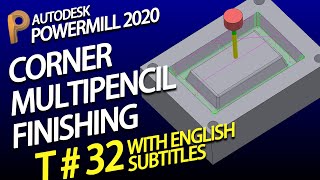 Powermill 2020 | delcam programming in hindi | delcam tutorial | corner multi pencil finishing