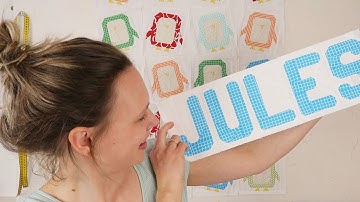 Sewing J U L E S from the new alphabet pattern 🎉 | Penguin quilt part 2
