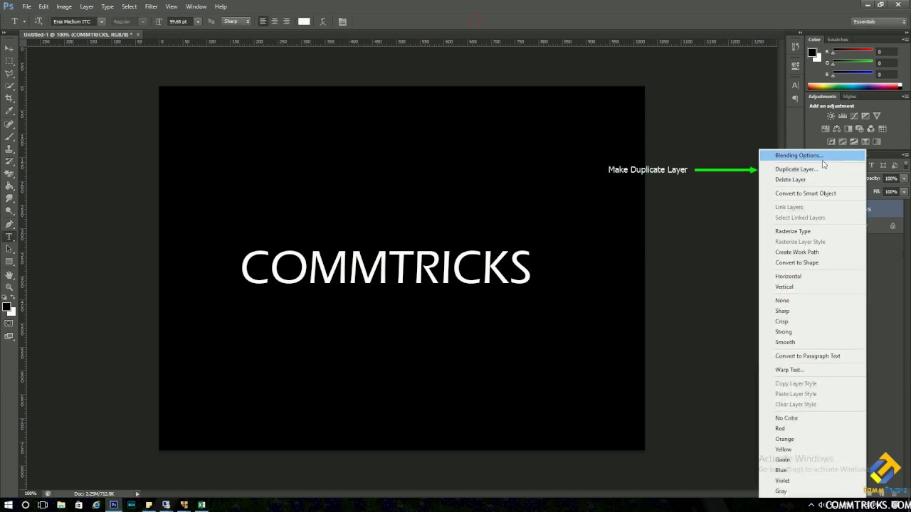 Photoshop Cool Example of wind filter