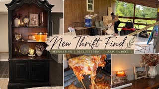 My Newest Thrift Find 🤎 Decorating, Decluttering + Easy Lasagna Recipe