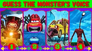 Guess Monster Voice Choo Choo Charles, McQueen Eater, Car Eater, Light Head Coffin Dance