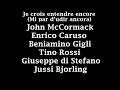 Je crois entendre encore (Mi par d'udir ancora) : Six great recordings