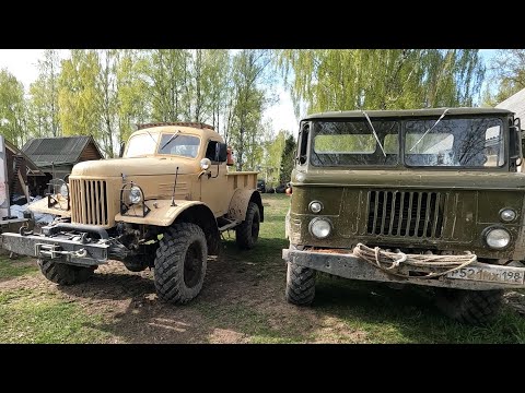 Видео: V8 7.4 в советский грузовик! Зил-157 Лесоруб vs Газ-66