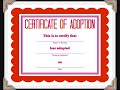 Dog Adoption Certificate Template