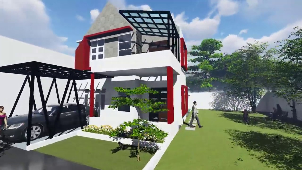  Animasi  Rumah  Tinggal 2  Lantai  oleh Kartini pelatihan 
