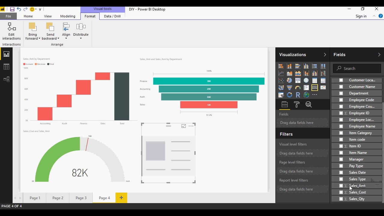 Power Bi Waterfall Chart Multiple Measures